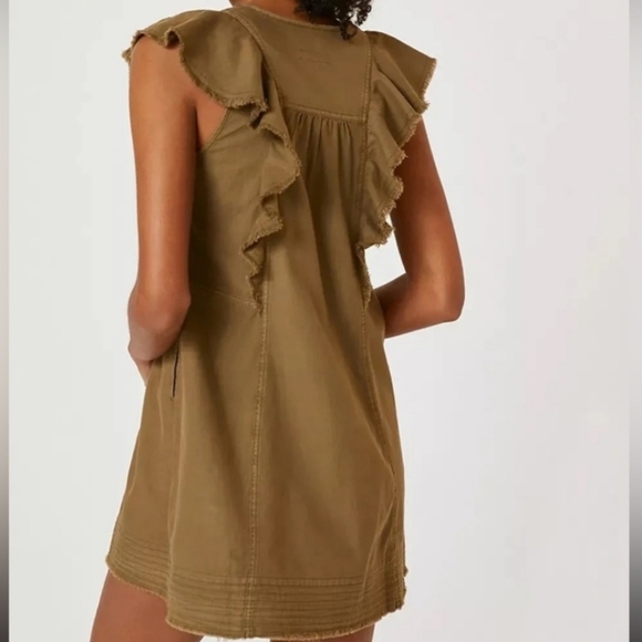 Anthropologie Pilcro Flutter Sleeve Tunic Mini Dress SzM - Picture 3 of 9